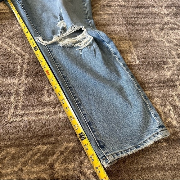 NWT Good American The Weekender High Rise Girlfriend Straight Distressed Jeans - Picture 9 of 11